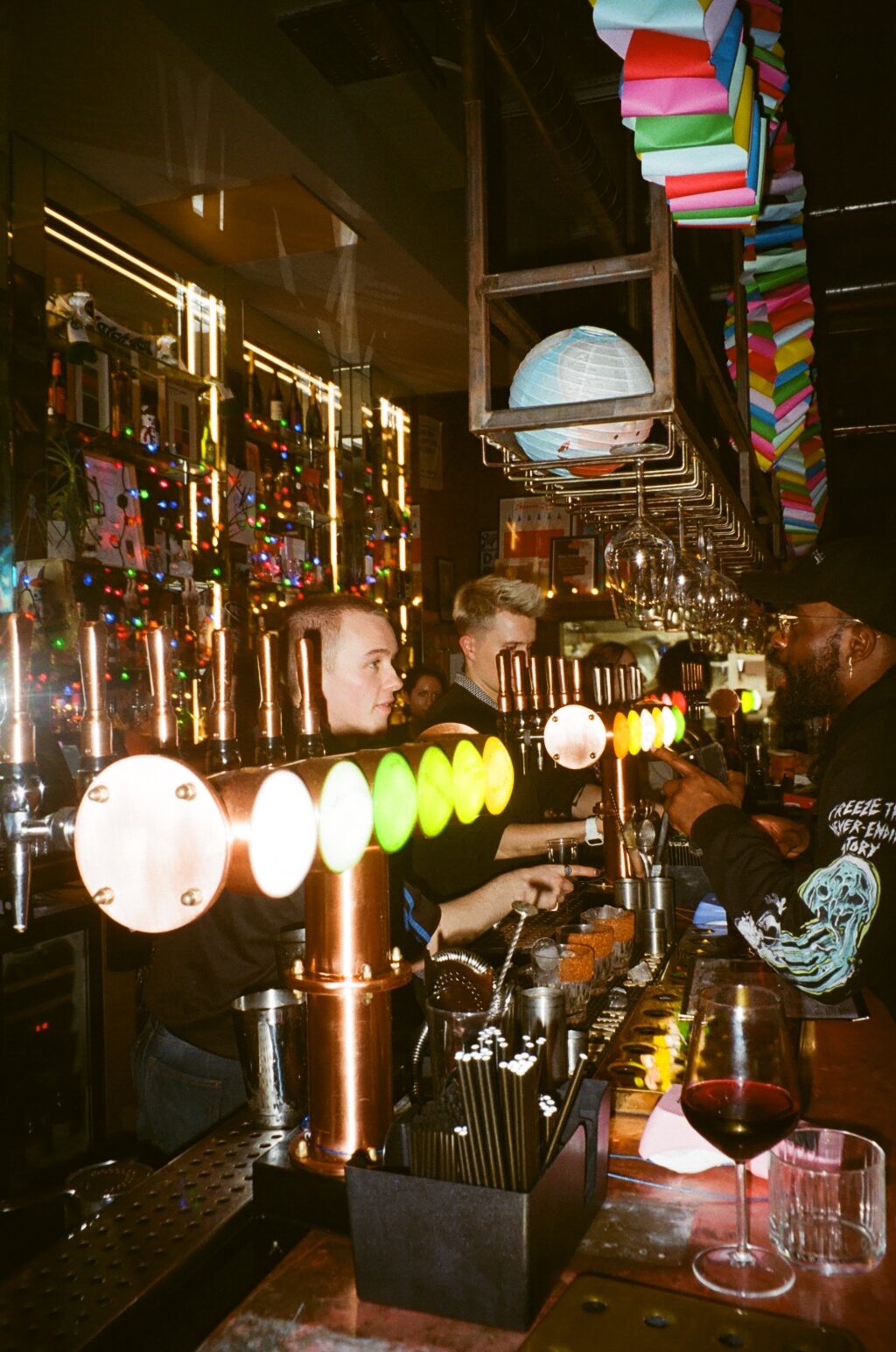 Photo of the bar taps along the bar at Someday